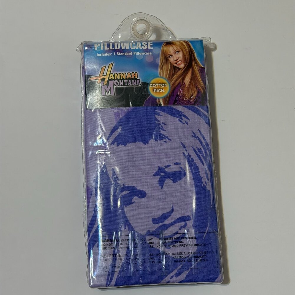 NEW Hannah Montana Disney Pillowcase Cotton Rich